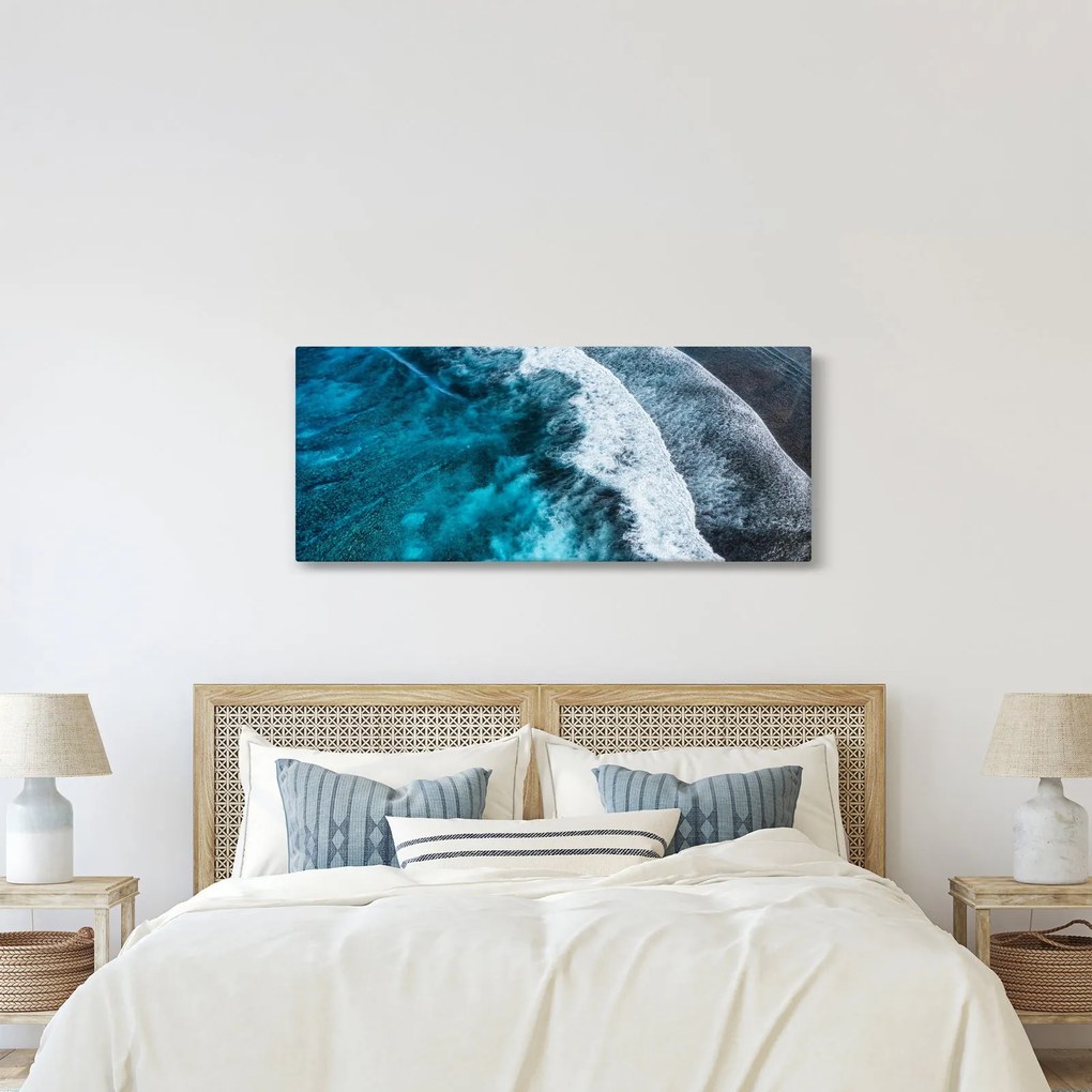 Tablou - Valuri pe mare (120x50 cm)