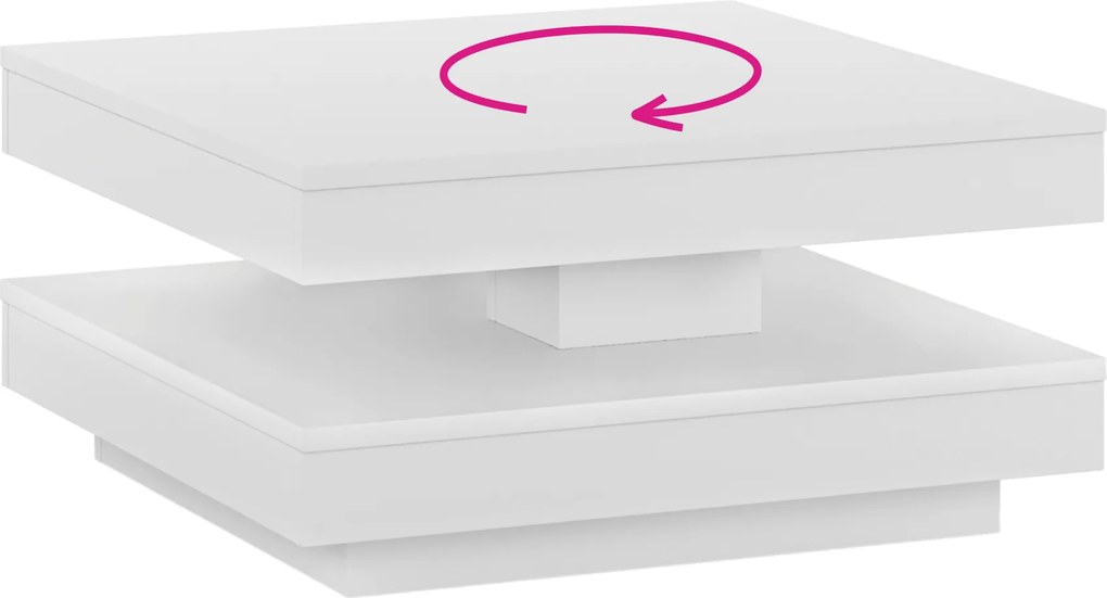 Măsuţă de cafea, albă, MANDY