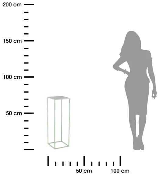 Suport de flori 70x24 cm verde deschis