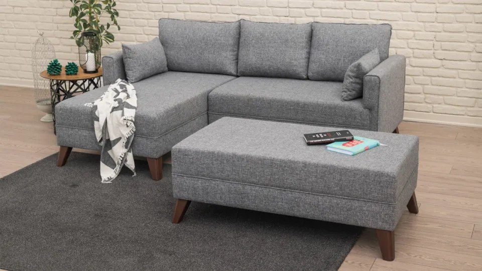 Coltar Extensibil Bella Corner Sofa Left 2, Gri