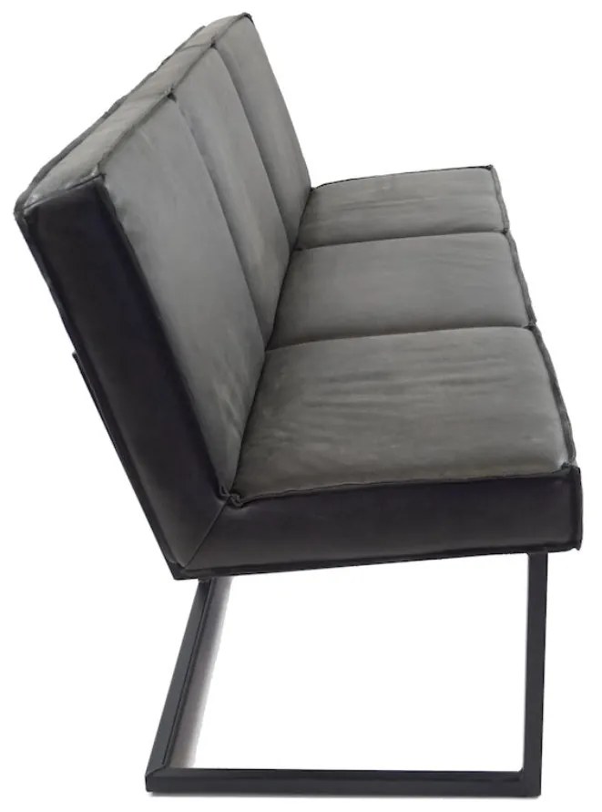 Banca dining din piele de bivol ✔ model FLEET SHANGHAI | Dimensiuni: 200x60x87x52 cm