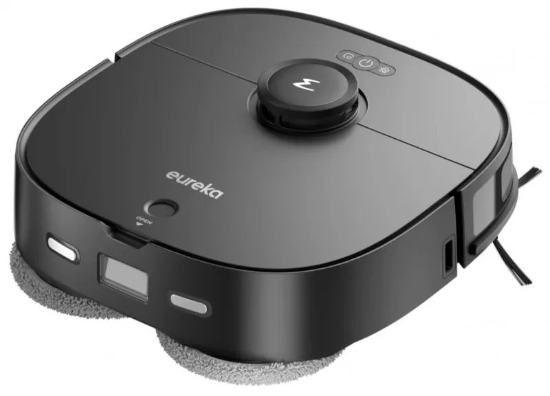 Robot aspirator cu auto-spalare mopuri Eureka J12, 5000Pa, Auto-golire, 3L, 300 m², LiDAR, DuoDetect AI 3D, Control Vocal, Wi-Fi, HEPA 11, Negru