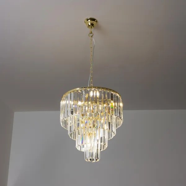 Lustră de cristal pe lanț Brilagi MOZART 5xE14/40W/230V auriu