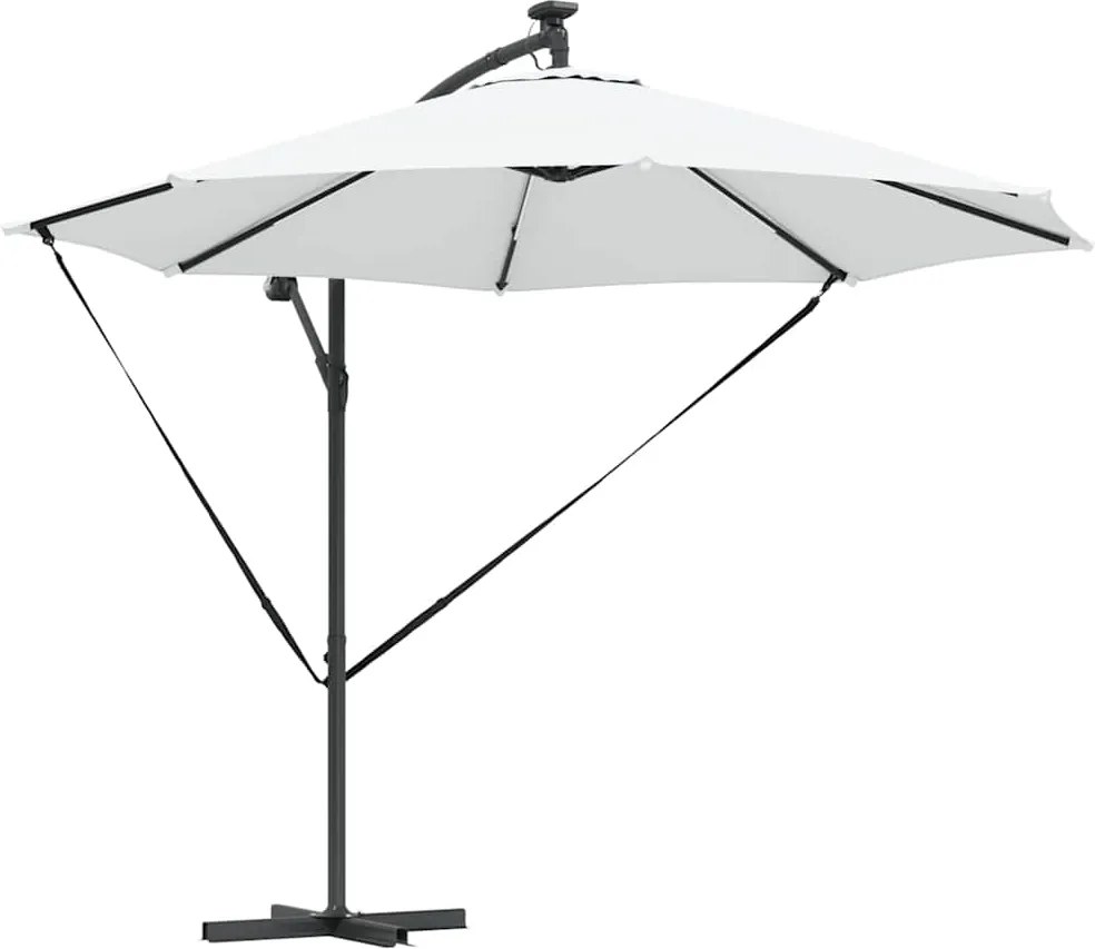 vidaXL Umbrelă de soare Nisipiu 294 x 294 x 248 cm