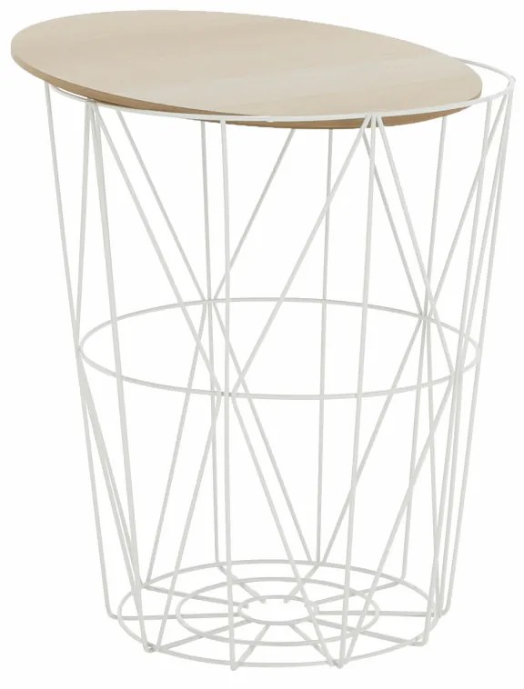 Măsuță de cafea Nanko typ 3 (natural + alb). 1015996