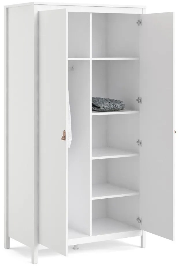 Șifonier alb 102x199 cm Madrid – Tvilum