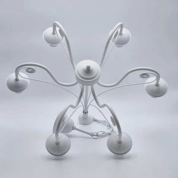 Lustră pe lanț DONATO 6xE14/40W/230V alb