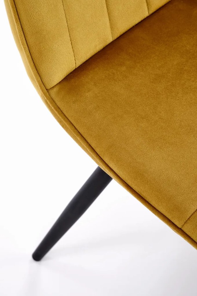 Scaun K521 velvet mustariu