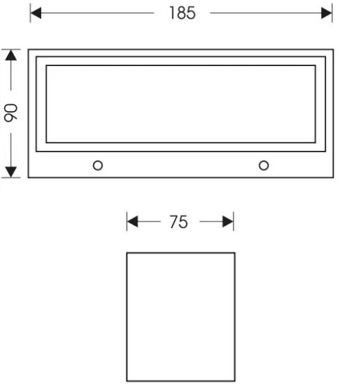 Aplică LED de exterior Ecolite Z1233-12W OSKAR LED/12W/230V 4000K IP54