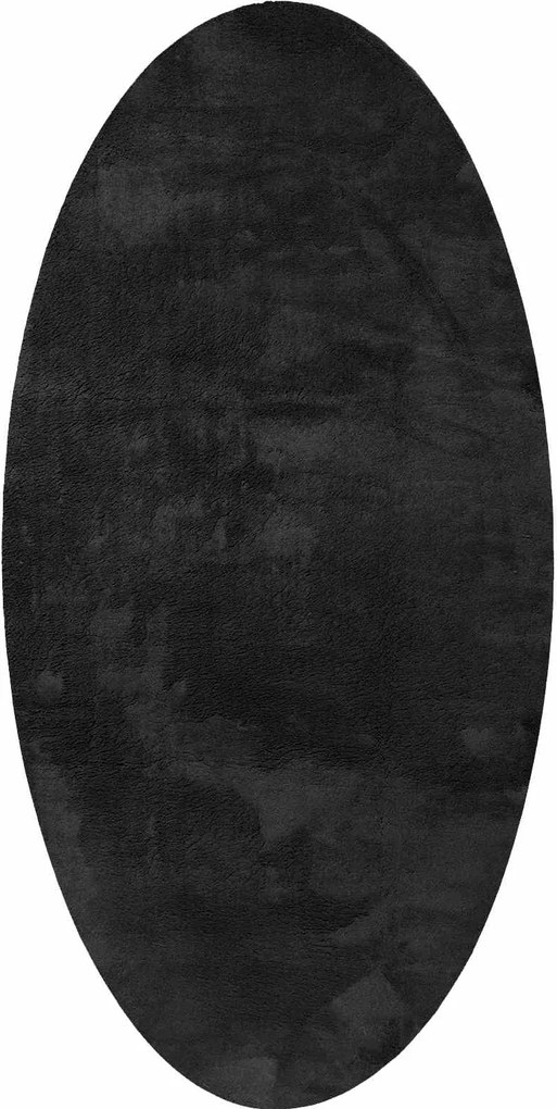 vidaXL Covoare de zonă Oval HUARTE Negru 100 x 200 cm 100% Polyester