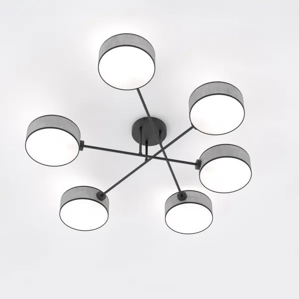 Lustră aplicată MAGA 6xE14/10W/230V gri