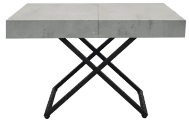 Masa Transformabila, extensibila, cu sistem de ridicare-coborare - LEMN RUSTIC - 120 cm / 80 cm - Transformabila