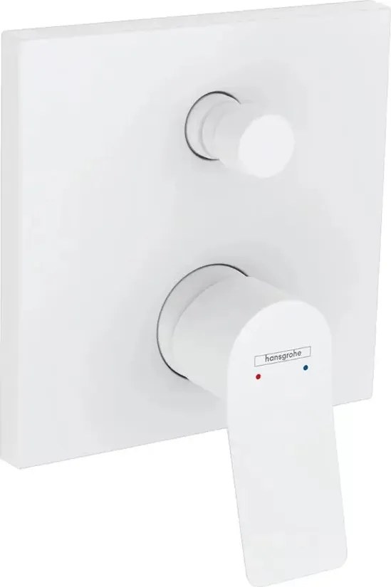 Baterie cada-dus incastrata Hansgrohe Vivenis finisaj alb mat fara corp ingropat
