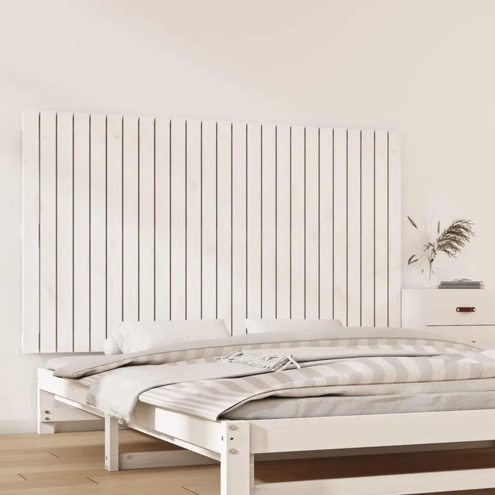 824899 vidaXL Tăblie de pat pentru perete, alb, 159,5x3x90 cm, lemn masiv pin