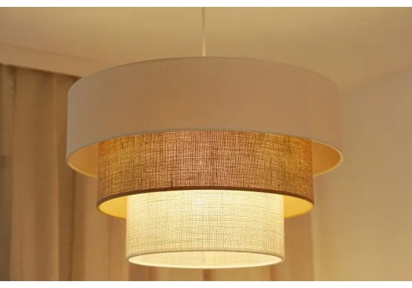 Brilagi - Lustr pe cablu DENVER LUNETA 1xE27/15W/230V pr. 45 bej/maro/crem