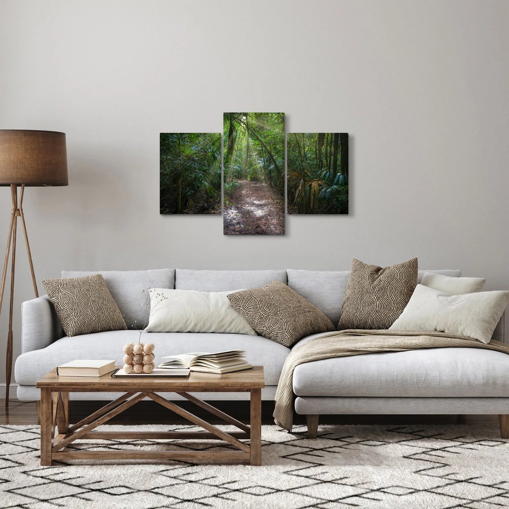 Tablou - Razele solare în junglă (90x60 cm)