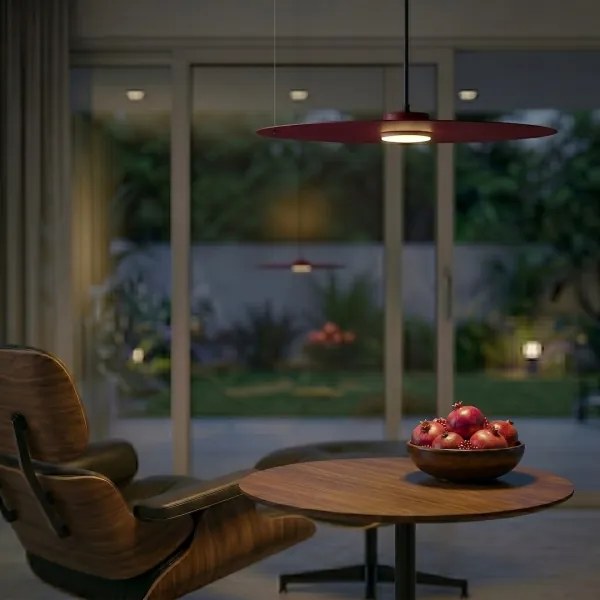Lampă suspendată pe cablu PIATTO 1xGX53/15W/230V Ø 55 cm, vișinie