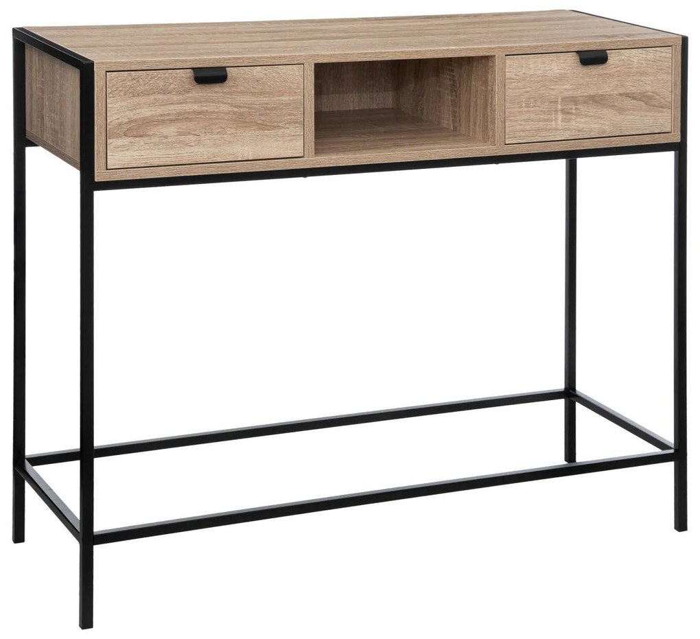 Consola, lemn si metal