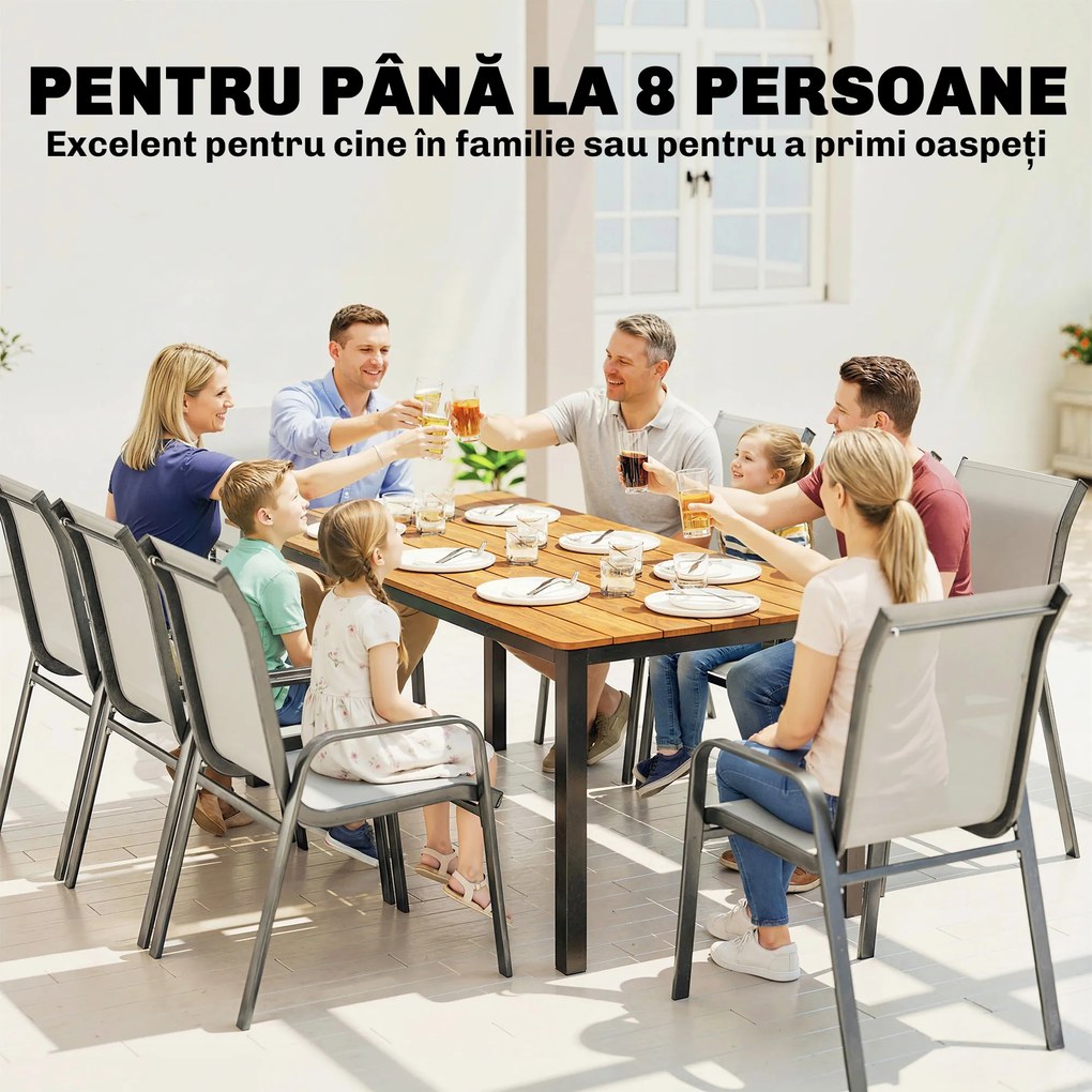 Outsunny masă mare terasă exterior | Aosom Romania