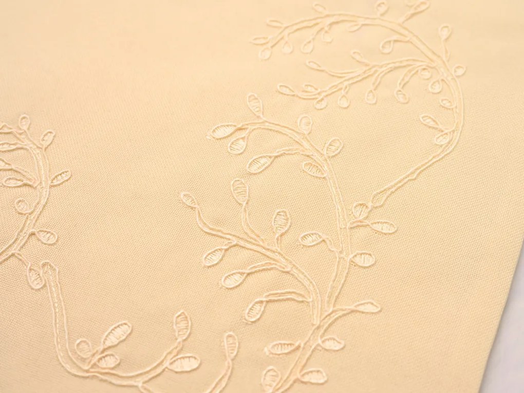 Husa de perna decorativa LEAFY LACE 40x40 cm, crem