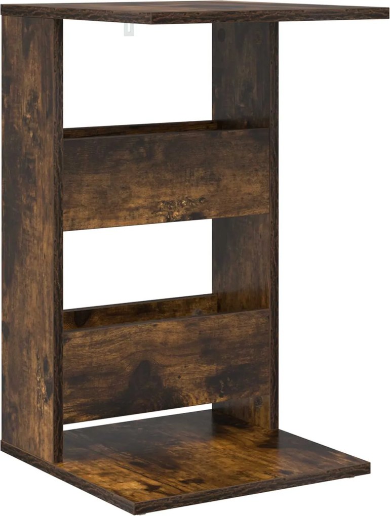 vidaXL Masă laterală Stejar fumuriu 40 x 35 x 60,5 cm Lemn compozit