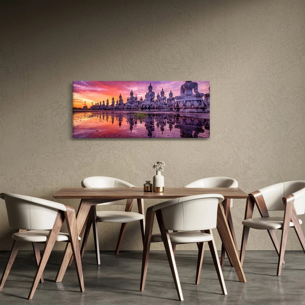 Tablou - Buddha la apus (120x50 cm)