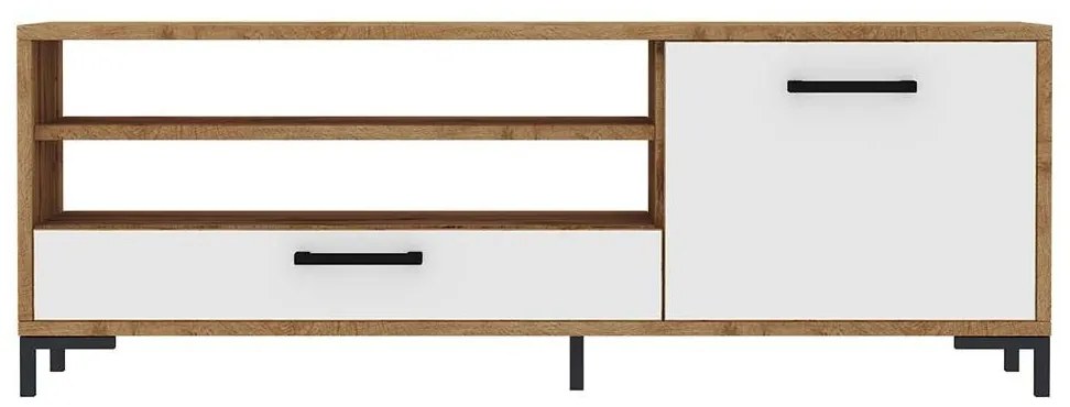 Dulap TV Cascade  (stejar lancaster + alb). 1098745