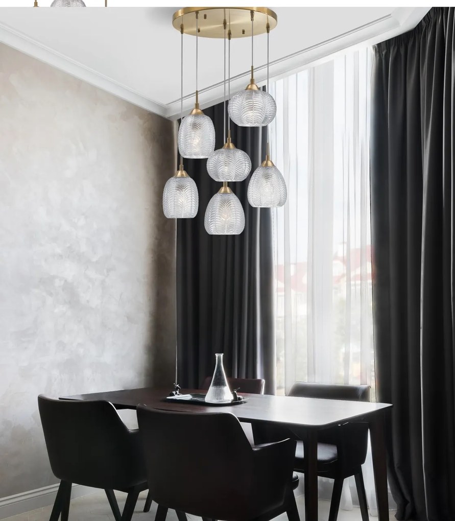 Lustra cu 6 pendule design modern VARIO