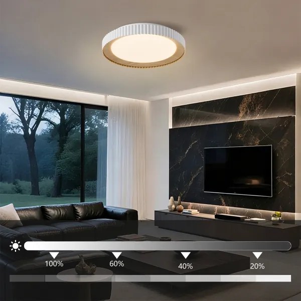 BRILAGI - Plafonieră LED dimabilă NEXO, 48W, 230V, 3000–6000K, albă, Ø 43 cm, cu telecomandă
