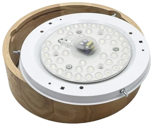 Brilagi - Plafonieră LED CARVALHO, 20W/230V, finisaj stejar, Ø 27,5 cm
