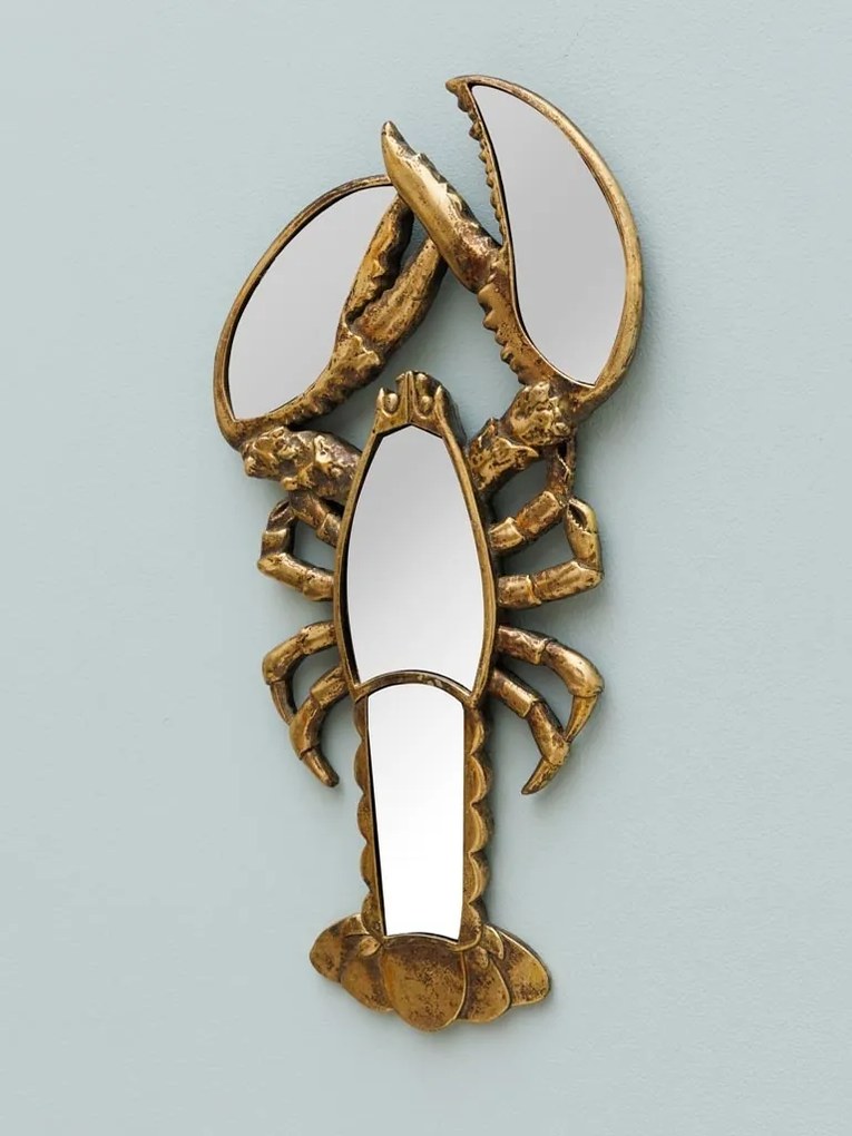Oglinda decorativa, de perete, din rasina, Lobster
