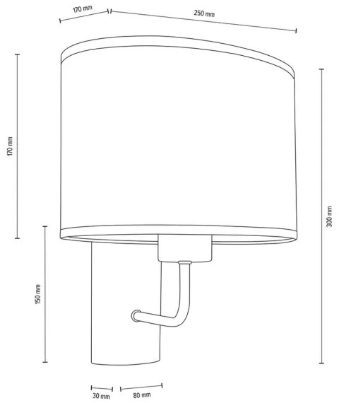 Spot-Light 2017400111525 - Lampă de perete MERCEDES 1xE27/25W/230V stejar