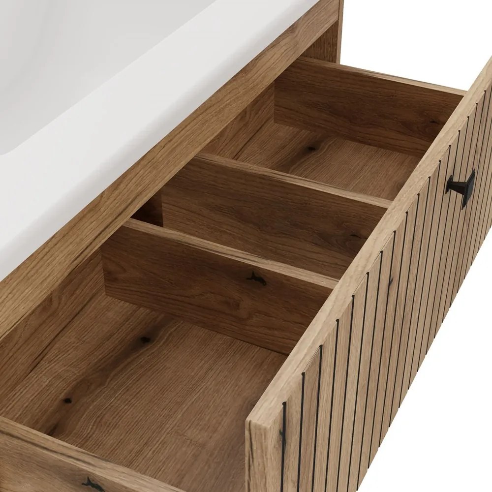 Dulap sub lavoar Terca 1 80 (stejar evoke) (cu lavoar). 1133038