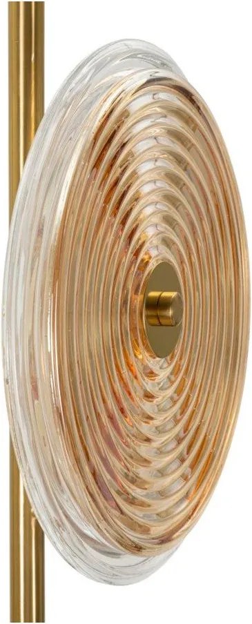 Lampadar auriu cu abajur din sticlă (înălțime 170 cm) Venice – Mauro Ferretti