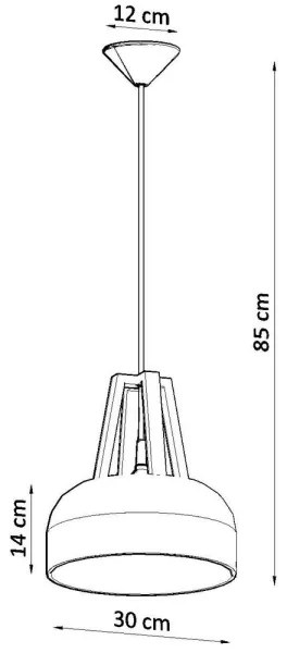 Lustră pe cablu CASCO 1xE27/60W/230V