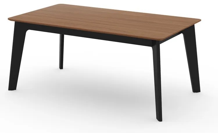 Masă de dining în culoare naturală extensibilă cu blat cu aspect de lemn de nuc 100x180 cm Shadow – TemaHome