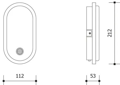 Aplica de exterior LED cu senzor OVAL LED/10W/230V IP65 alb