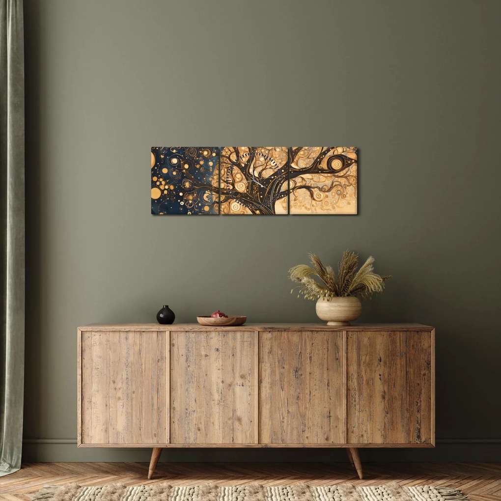 Tablou – Arbore suprarealist (cu ceas) (90x30 cm)