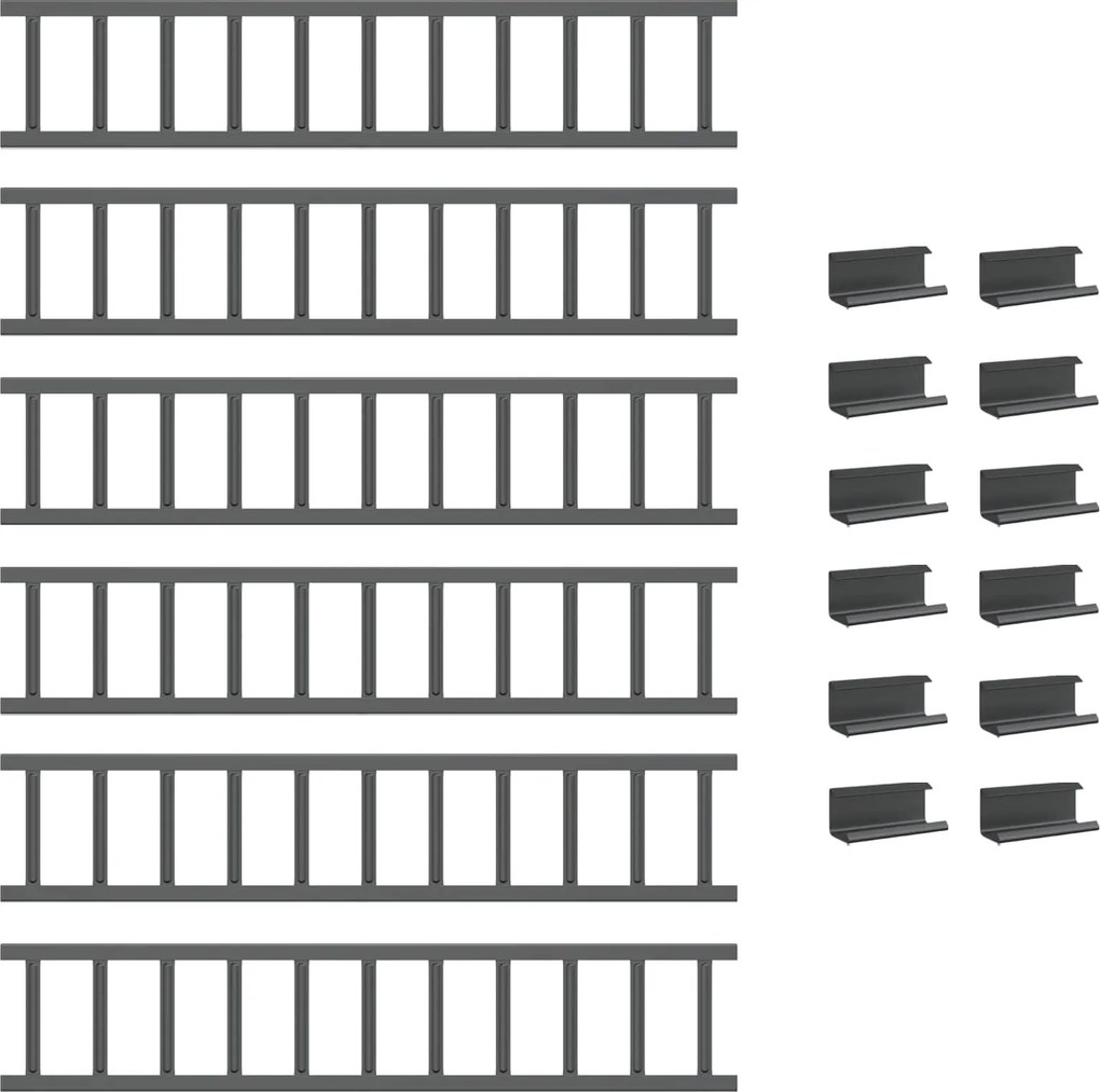 vidaXL Apărătoare de zăpadă pentru acoperiș Antracit 600 x 2,5 x 20 cm