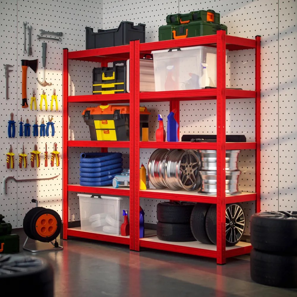 Raft cu capacitate mare HEAVY, max. 875 kg, 90×40×180 cm, roșu Monzana