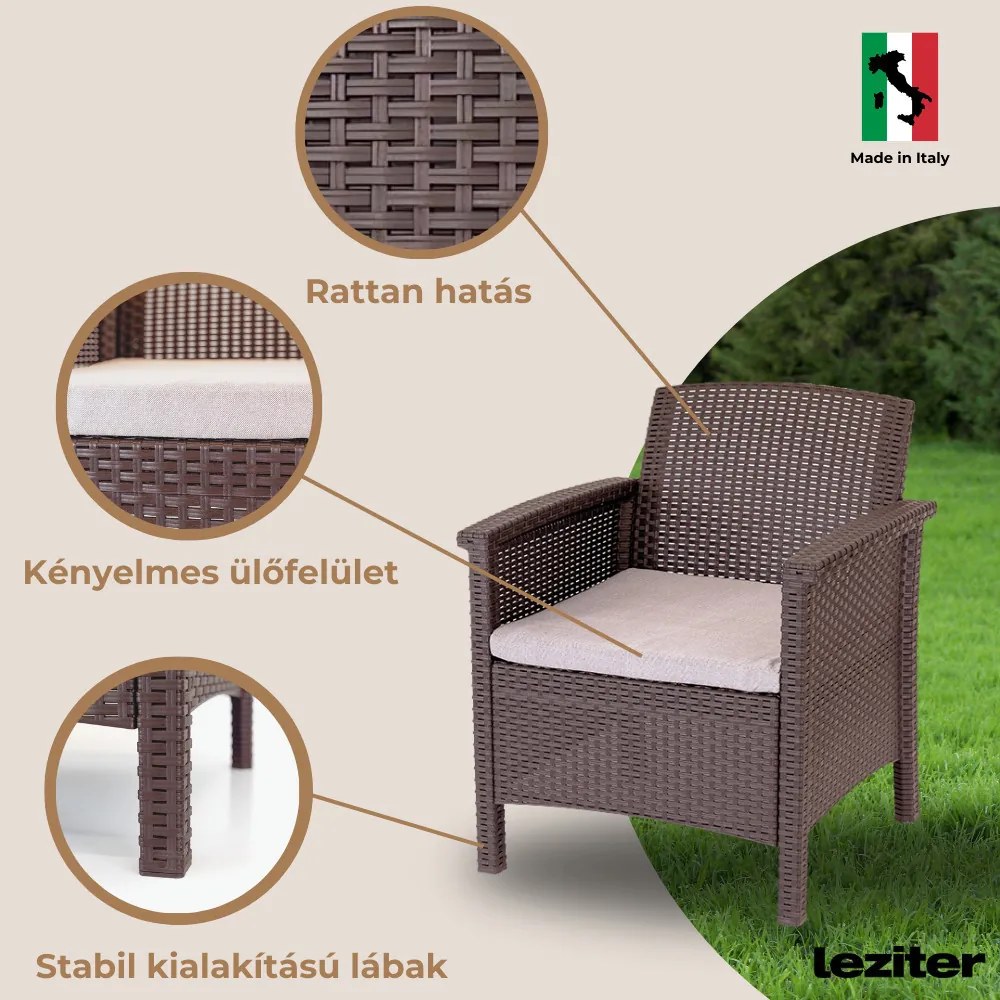 Set mobilier de grădină Venus Balcon, maro