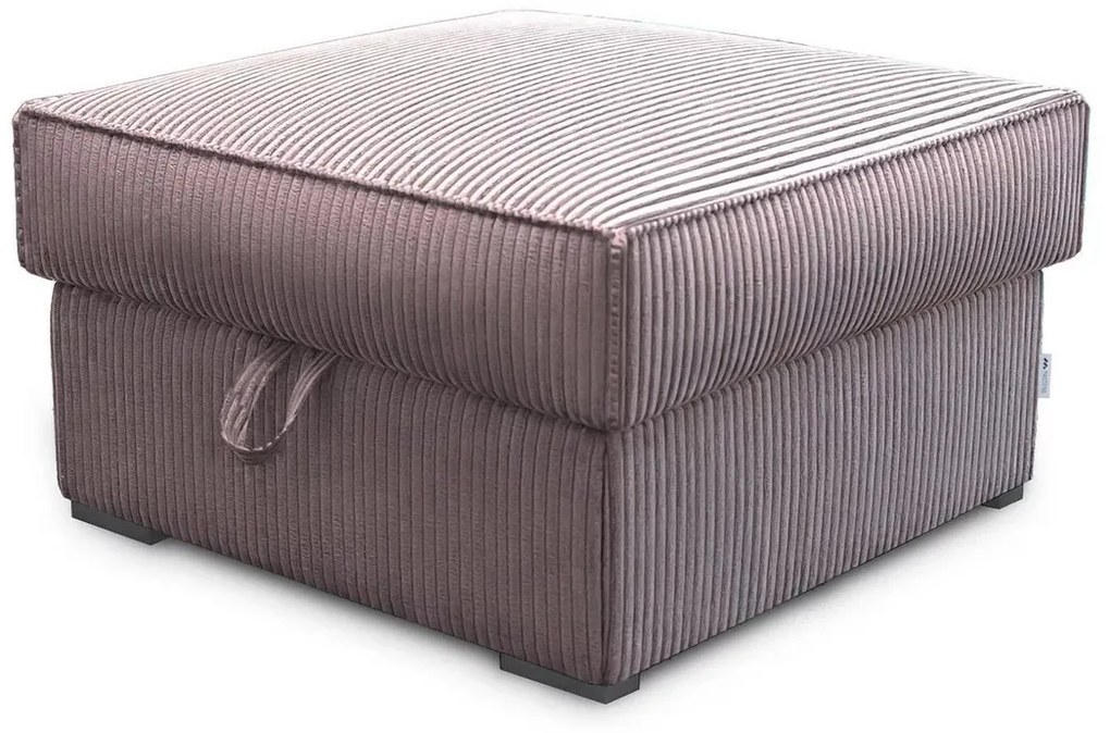 Taburet lila SMART COSARO cu spatiu de depozitare 65x65 cm