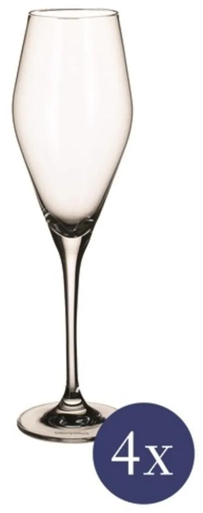 Set 4 pahare pentru sampanie, Villeroy &amp; Boch, La Divina, 260 ml, sticla cristal