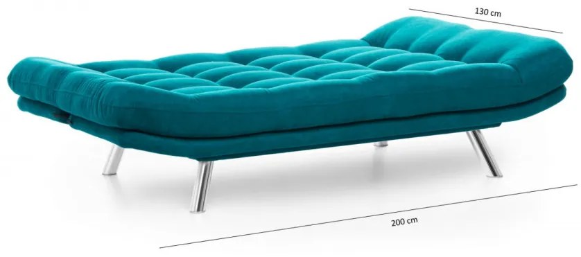 Canapea Extensibilă cu 3 Locuri Misa Sofabed, Verde Petrol