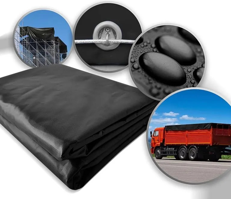 JAGO Prelata 650 g/m², cu ochiuri de aluminiu, gri, 5 x 8 m