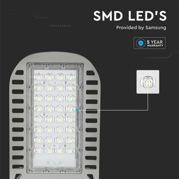 Lampă LED stradală SAMSUNG CHIP LED/50W/230V 6500K gri