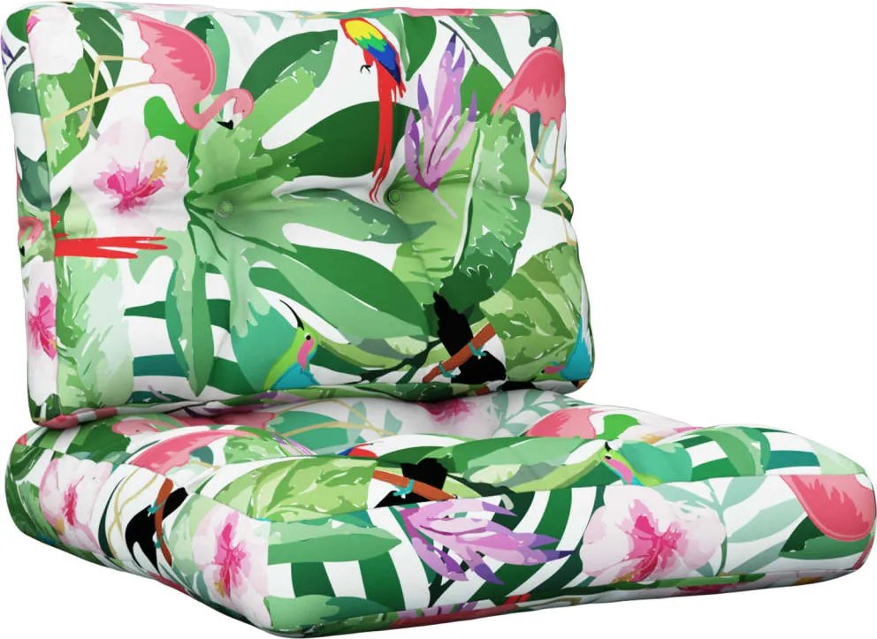 vidaXL Perne de paleți, 2 buc., multicolor, textil