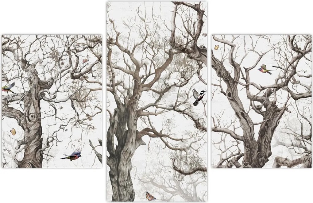 Tablou - Model de pădure, desen (90x60 cm)