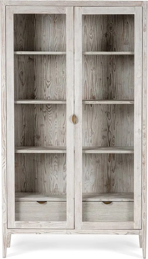 Vitrină lemn masiv Heritage, 108 × 42 × 190 cm