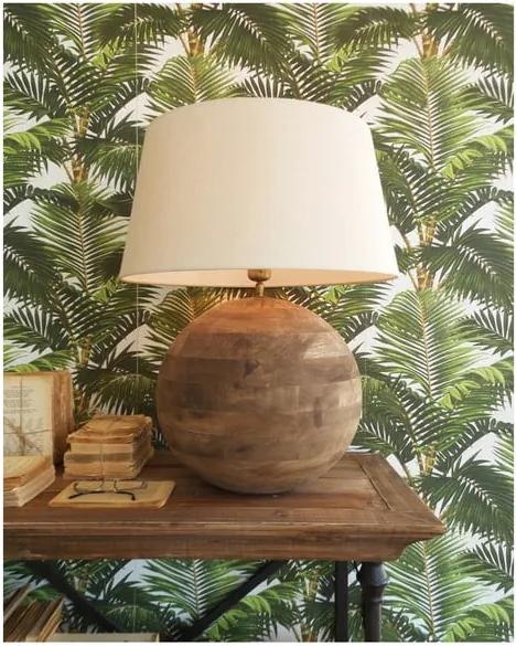 Lampă de birou din lemn de mango Orchidea Milano, înălțime 63 cm